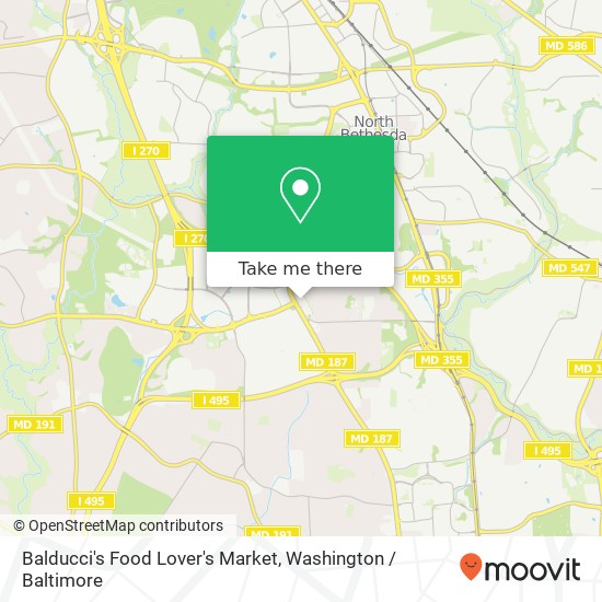 Mapa de Balducci's Food Lover's Market