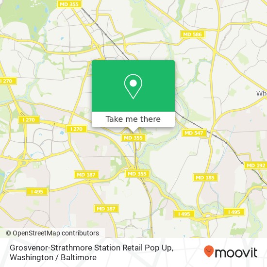Mapa de Grosvenor-Strathmore Station Retail Pop Up