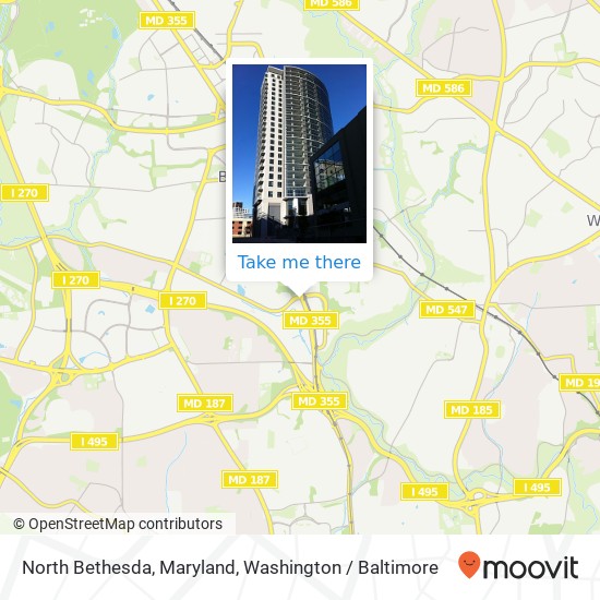 Mapa de North Bethesda, Maryland