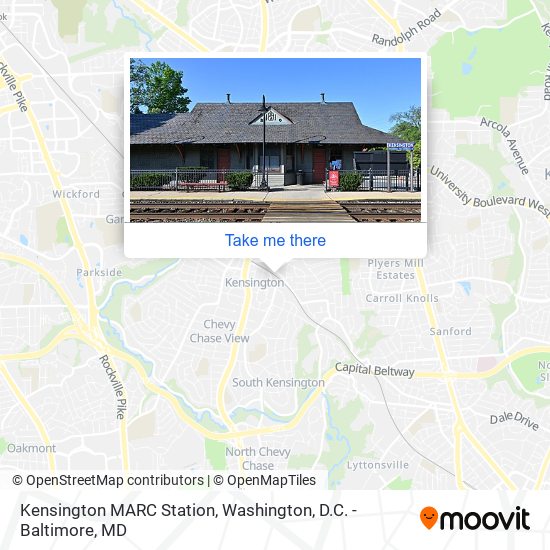 Kensington MARC Station map