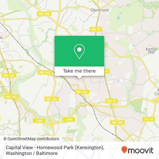 Mapa de Capital View - Homewood Park (Kensington)