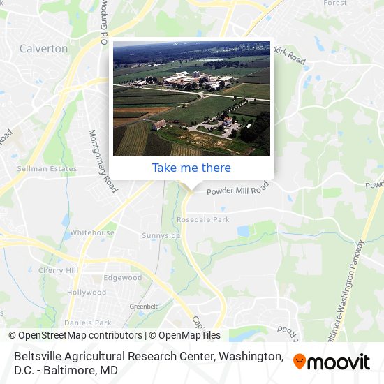 Beltsville Agricultural Research Center map