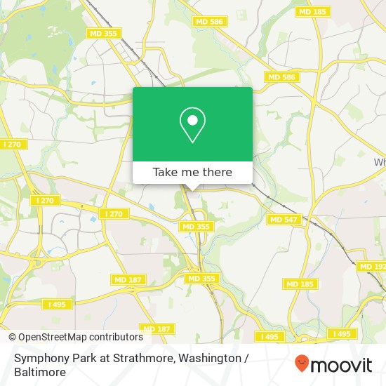 Mapa de Symphony Park at Strathmore