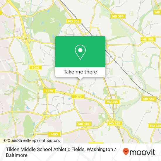 Tilden Middle School Athletic Fields map