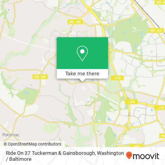Mapa de Ride On 37 Tuckerman & Gainsborough