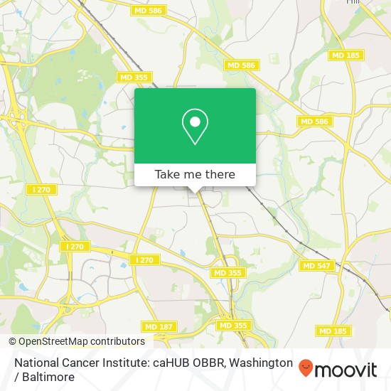 National Cancer Institute: caHUB OBBR map
