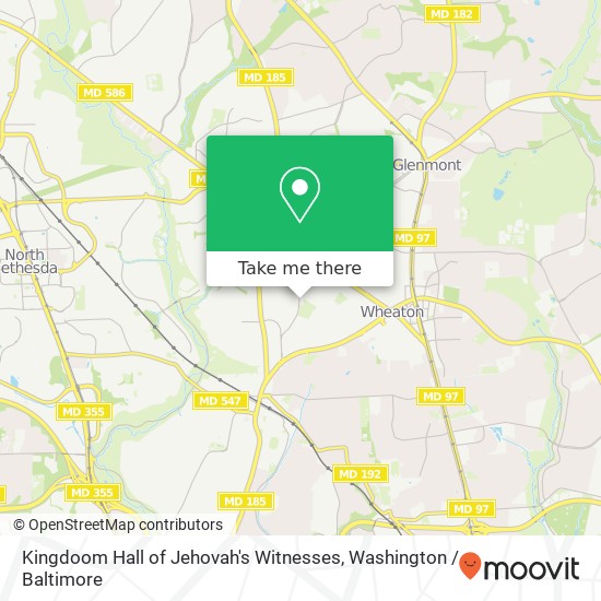 Kingdoom Hall of Jehovah's Witnesses map
