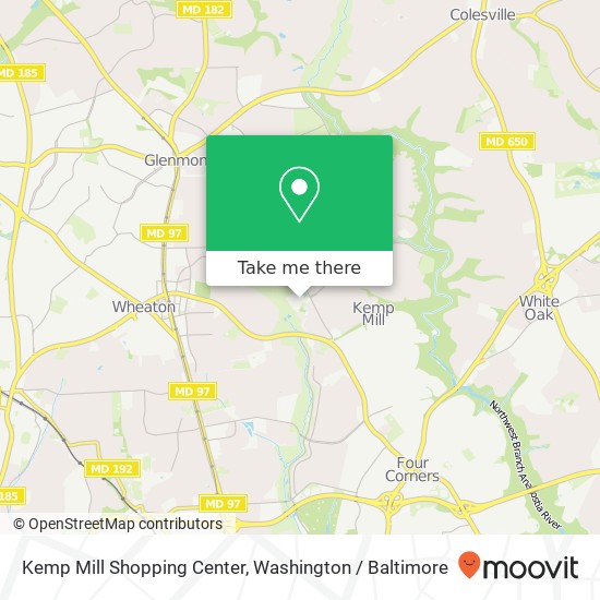 Kemp Mill Shopping Center map