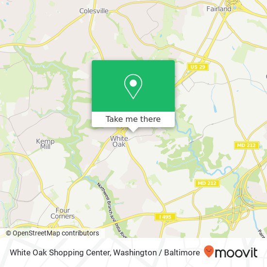 White Oak Shopping Center map