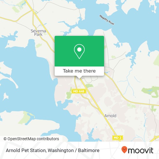 Arnold Pet Station map