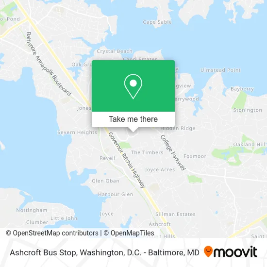 Ashcroft Bus Stop map