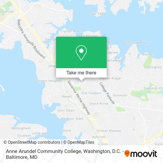 Anne Arundel Community College map