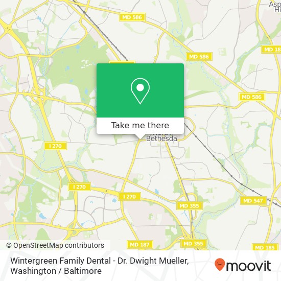 Mapa de Wintergreen Family Dental - Dr. Dwight Mueller