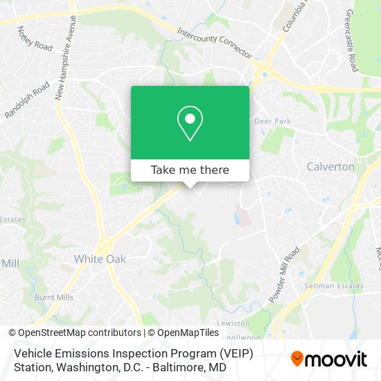 Mapa de Vehicle Emissions Inspection Program (VEIP) Station
