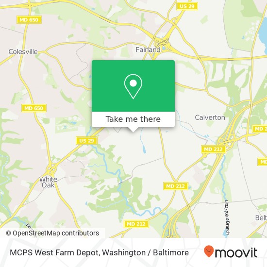 Mapa de MCPS West Farm Depot