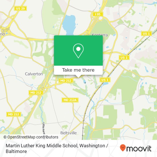 Martin Luther King Middle School map