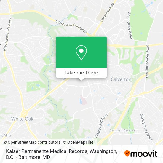 Kaiser Permanente Medical Records map