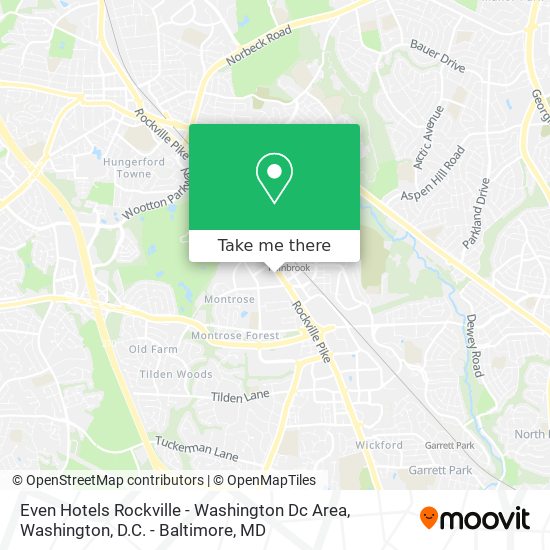 Even Hotels Rockville - Washington Dc Area map