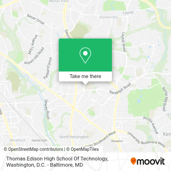 Thomas Edison High School Of Technology map