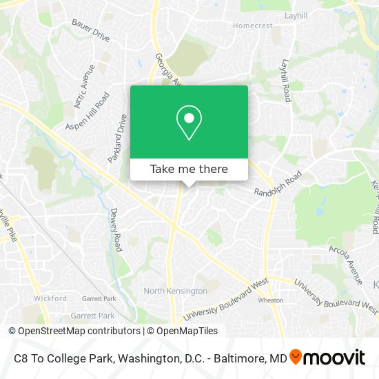 C8 To College Park map