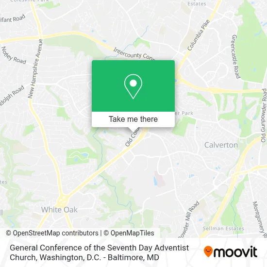 General Conference of the Seventh Day Adventist Church map