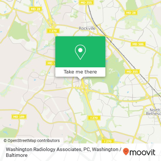 Mapa de Washington Radiology Associates, PC