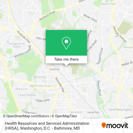 Mapa de Health Resources and Services Administration (HRSA)
