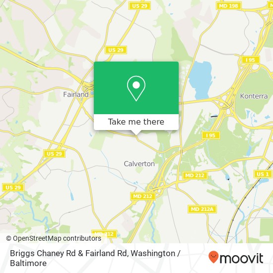 Mapa de Briggs Chaney Rd & Fairland Rd