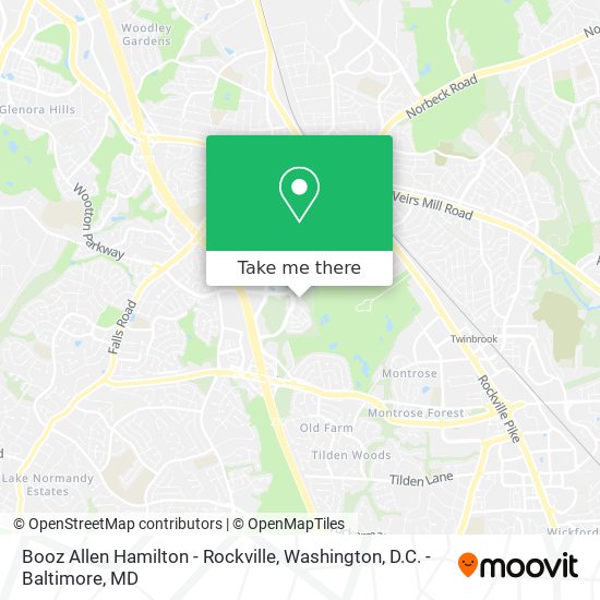 Booz Allen Hamilton - Rockville map