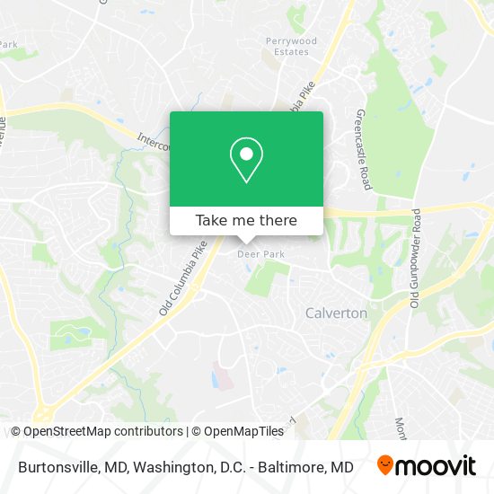 Mapa de Burtonsville, MD