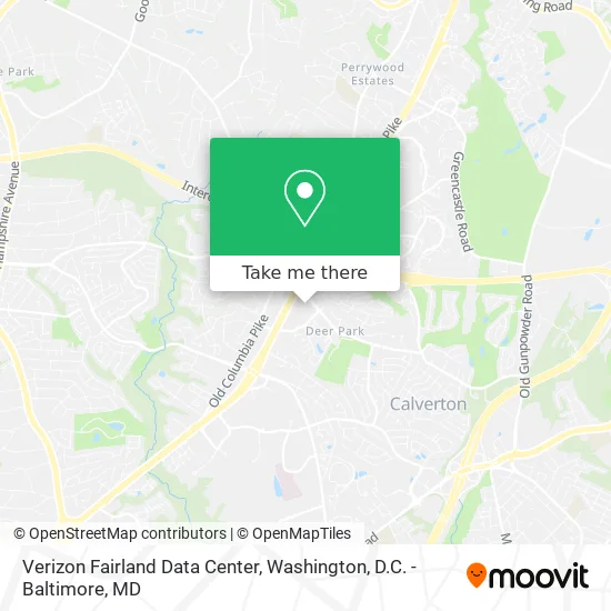 Mapa de Verizon Fairland Data Center