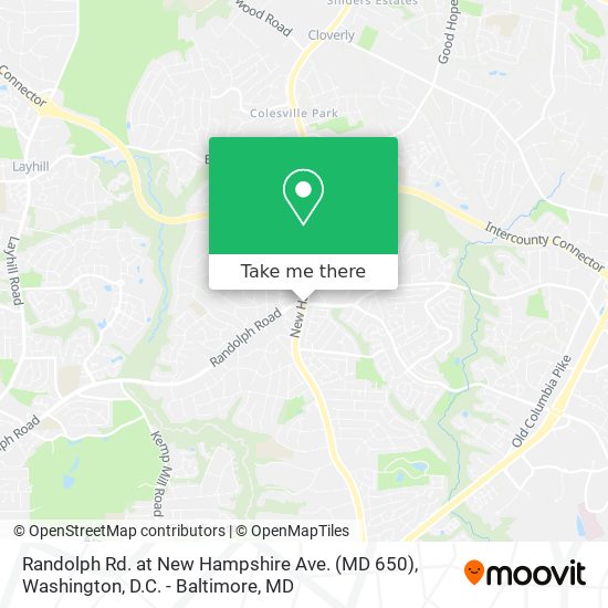 Mapa de Randolph Rd. at New Hampshire Ave. (MD 650)