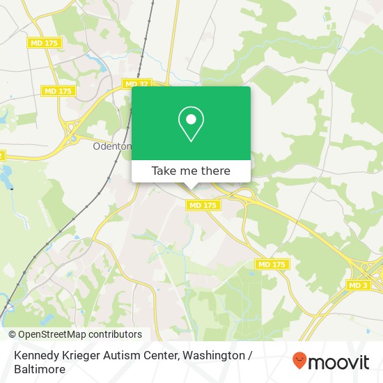 Mapa de Kennedy Krieger Autism Center