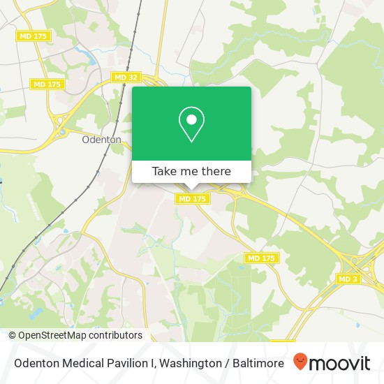 Mapa de Odenton Medical Pavilion I