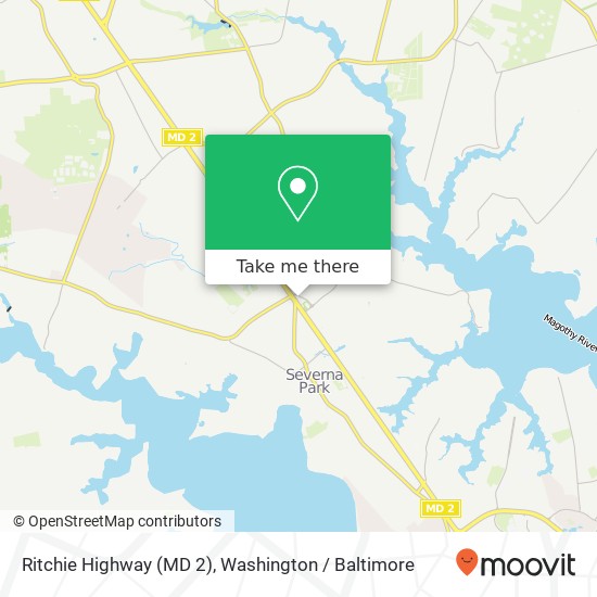 Mapa de Ritchie Highway (MD 2)