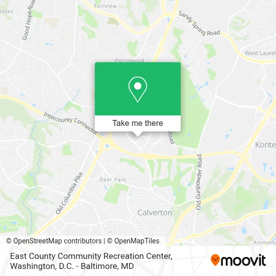 East County Community Recreation Center map