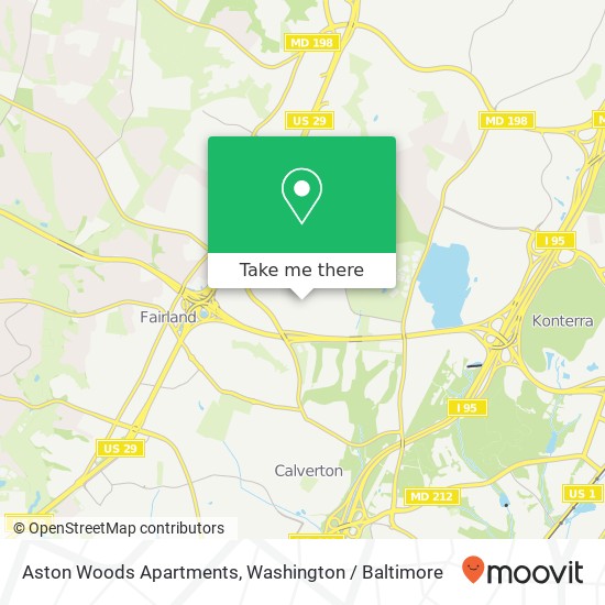 Aston Woods Apartments map
