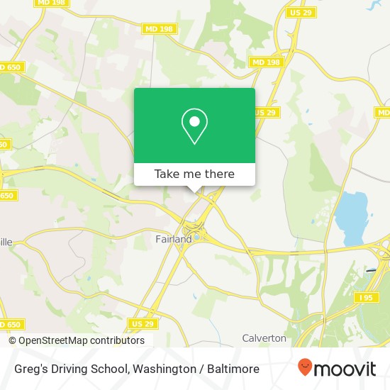 Greg's Driving School map