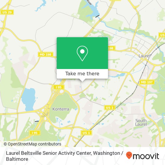 Mapa de Laurel Beltsville Senior Activity Center