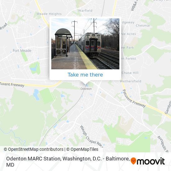 Mapa de Odenton MARC Station