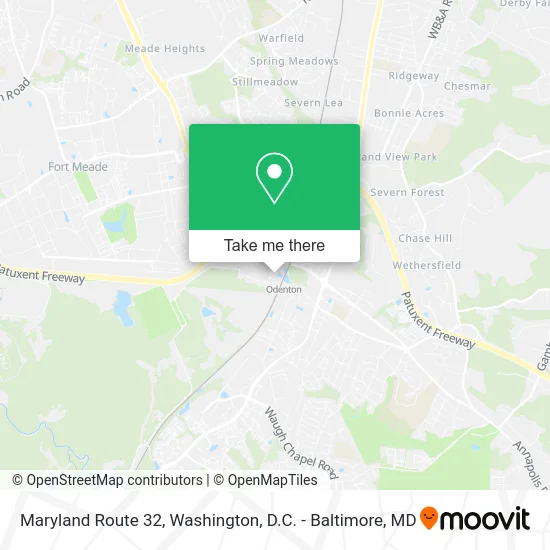 Maryland Route 32 map