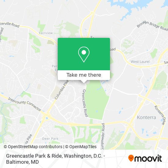 Greencastle Park & Ride map
