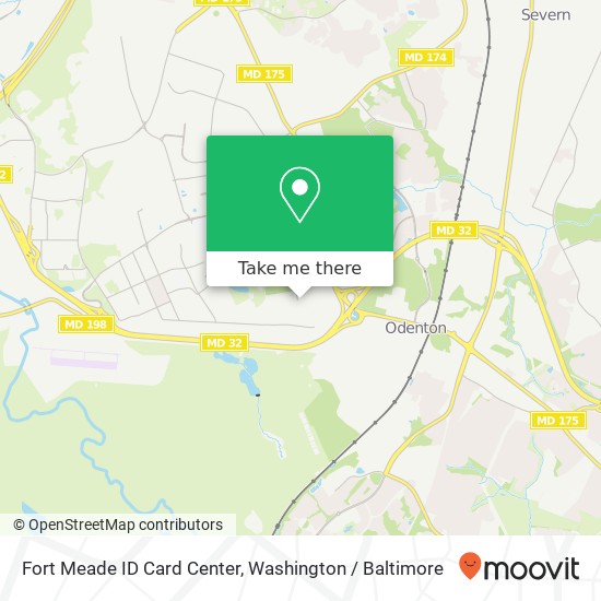 Fort Meade ID Card Center map