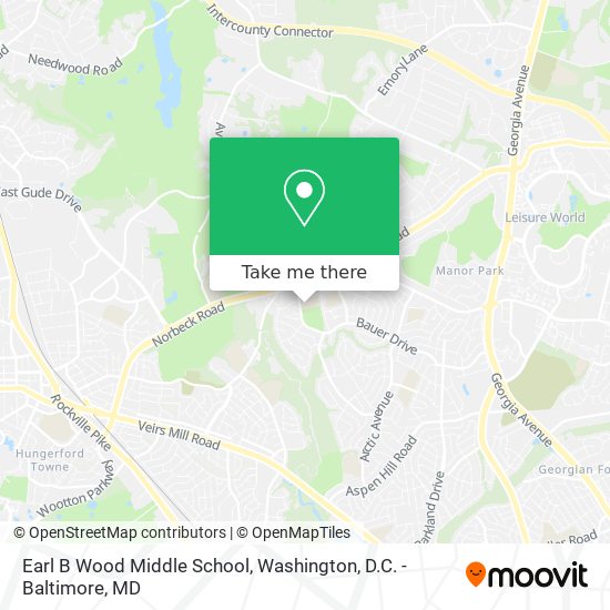 Earl B Wood Middle School map