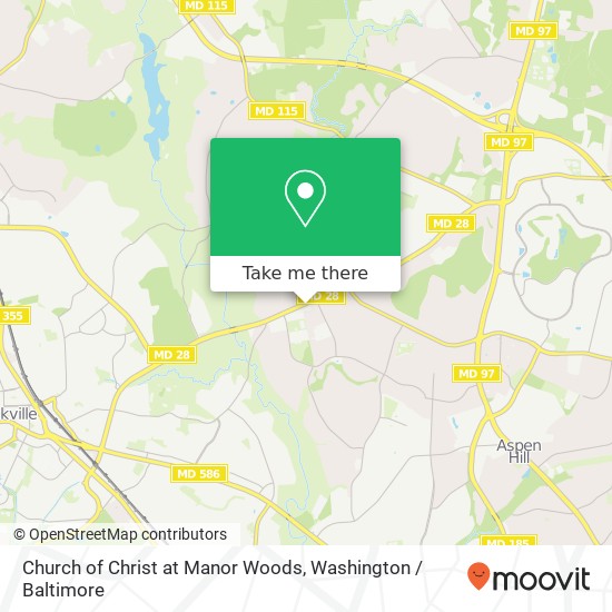 Church of Christ at Manor Woods map