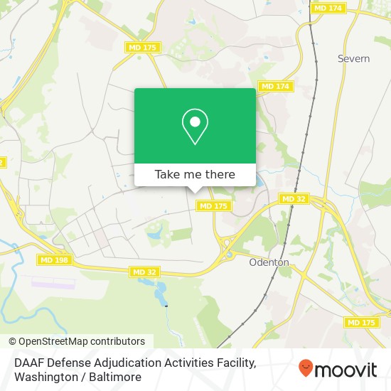 DAAF Defense Adjudication Activities Facility map