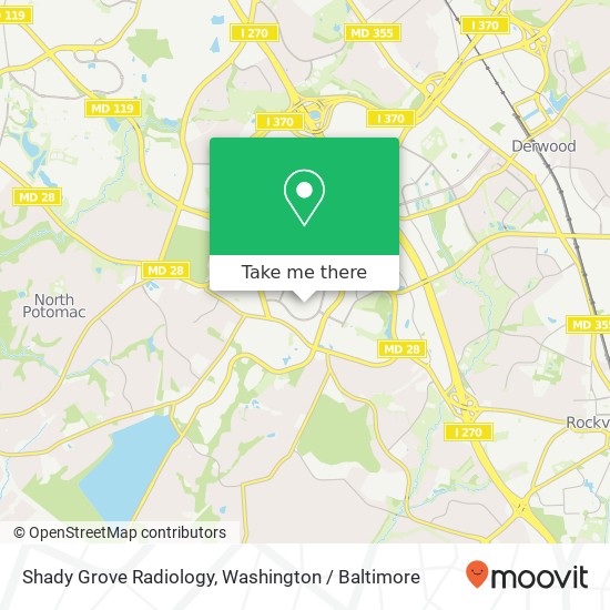 Mapa de Shady Grove Radiology