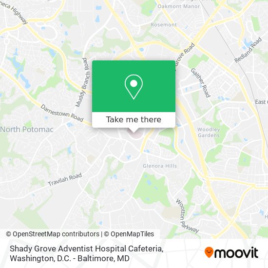 Shady Grove Adventist Hospital Cafeteria map