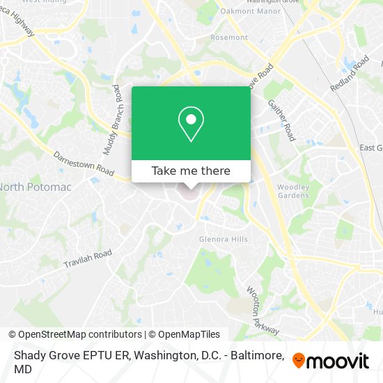 Mapa de Shady Grove EPTU ER