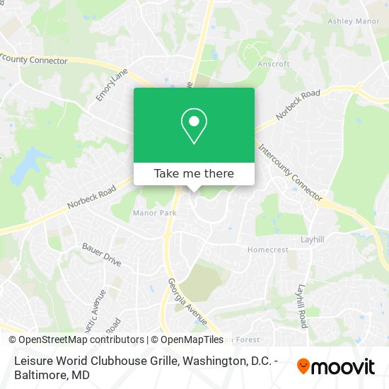 Leisure Worid Clubhouse Grille map